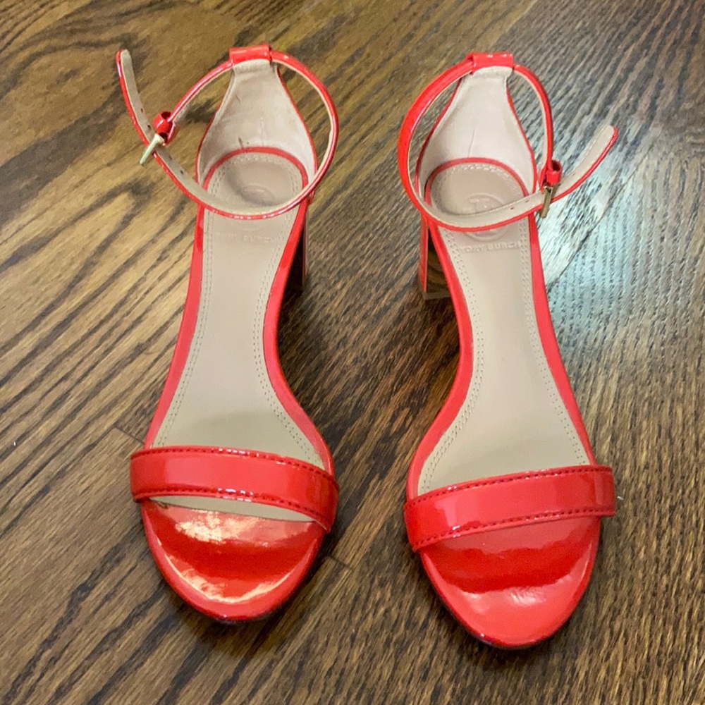 Tory Burch red patent sandal 5.5